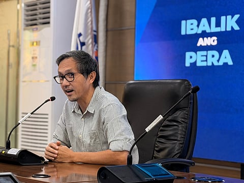 Public Works Secretary Vince Dizon holds a media briefing on Thursday.