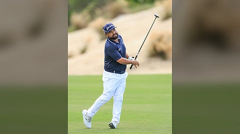 J.J. Spaun enjoyed a breakthrough PGA Tour season this year. The photo captures Spaun hitting his second shot on the third hole during the final round of the 2025 Hero World Challenge at Albany Golf Course on 7 December in Nassau, Bahamas.