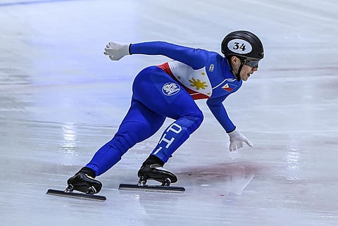 PETER Groseclose glides his way to a 33rd Southeast Asian Games gold medal after emerging victorious in the men’s short track speed skating event at the IWIS International Ice Skating Training Centre inside the Imperial World Sarongs in Samut Prakan, Thailand on Friday.