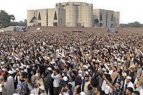 TENS of thousands of mourners gather in the Bangladeshi capital Dhaka on 20 December for the funeral of student leader Sharif Osman Hadi, after two days of violent protests over his killing.