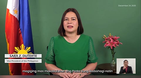 VICE President Sara Z. Duterte highlights generosity, gratitude, and compassion in her Christmas message amid life’s challenges.
