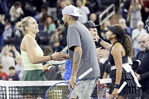 ARYNA Sabalenka and Nick Kyrgios will be at the opposite end of the court when they collide in the ‘Battle of the Sexes’ at the Coca-Cola Arena in Dubai on Sunday.