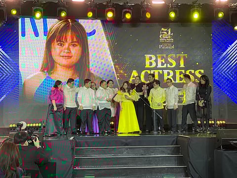 KRYSTEL Go won Best Actress for starring in "I’m Perfect" at the 51st Metro Manila Film Festival.
