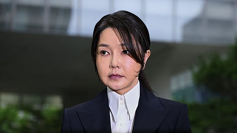 SOUTH Korea’s former First Lady Kim Keon Hee, wife of impeached former President Yoon Suk Yeol, arrives at the Seoul Central District Court in Seoul on 12 August 2025.