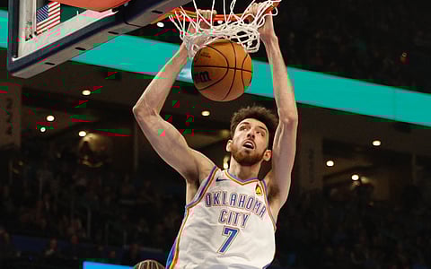 CHET Holmgren flirts with a double-double performance to lead the Oklahoma City Thunder to a 129-104 win over the Philadelphia 76ers to regain their winning touch in the NBA regular season.