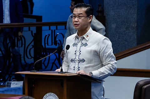 Senator Sherwin Gatchalian strikes a pose after the ratification of General Appropriations Bill for the fiscal year 2026.| Aram Lascano