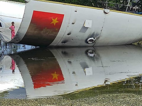 ROCEKT debris allegedly from the Chinese government was found by fishermen floating in the vicinity waters off Barangay Suang Bunah, Pangutaran, Sulu, on 01 January 2026.