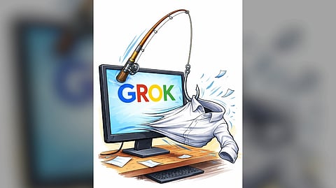 AN ‘edit image’ button in the Grok chatbot allows users to partially or completely remove clothing from women or children in pictures.