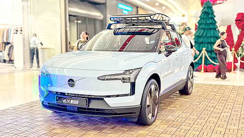 DISPLAYED at SM Aura, the Volvo EX30 gives mall visitors a closer look at the brand’s smallest electric SUV during its public showcase.