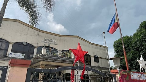 THE Philippine flag is lowered to half-mast in the town of Dueñas, Iloilo, as a mark of respect and mourning for the late Vice Mayor Aimee Paz Lamasan.