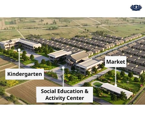 KAPILVASTU residents and Tzu Chi Foundation’s new Great Love Village in Kapilvastu, Nepal.