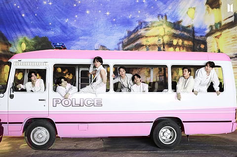 BTS members RM, Jin, Suga, J-Hope, Jimin, V and Jungkook