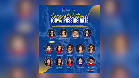 DivinaLaw records 100% passing rate in 2025 Bar exams