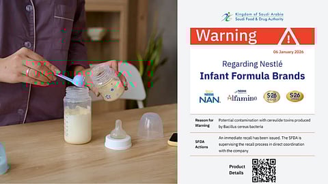 Saudi FDA warns of recalled Nestlé infant formula products