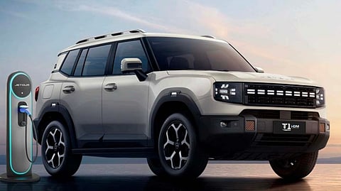 A GAZOO Racing rally car powers across a desert stage as competition continues to shape its motorsports-led development.