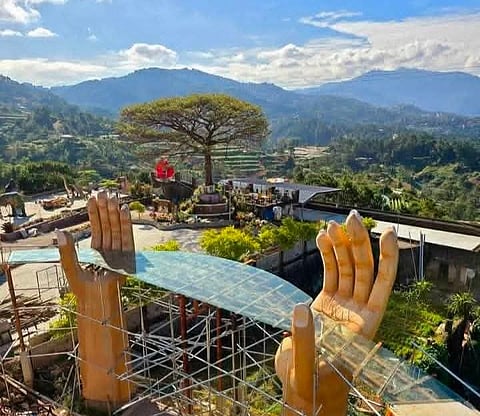 A glass walkway under construction in La Trinidad, Benguet drew criticism online, prompting the municipal tourism office to clarify that it is not an official tourism site.