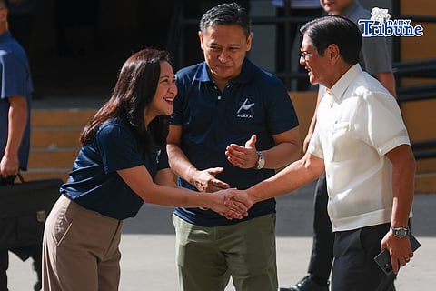 SI Education Secretary Sonny Angara, QC Mayor Joy Belmonte, at Pangulo Bongbong Marcos Jr. ay nanguna sa paglulunsad ng programang nakatuon sa responsableng paggamit ng artificial intelligence sa basic education.