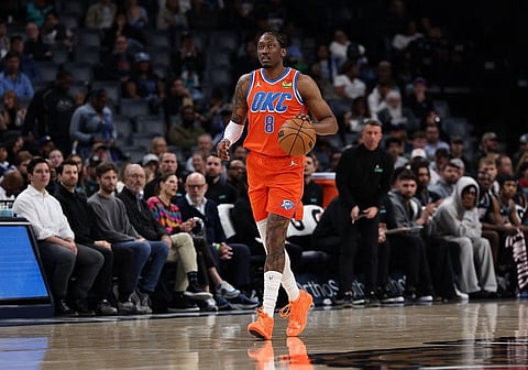JALEN Williams #8 of the Oklahoma City Thunder staged a stunning comeback to defeat the Memphis Grizzlies 117-116, with Jalen Williams and Kenrich Williams leading the charge despite missing stars