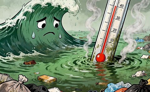 THE heat that has accumulated in the oceans last year increased by approximately 23 zettajoules.