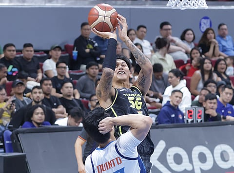 Poy Erram drops 27 points in TNT's 102-83 win over Meralco to take a 3-1 PBA Season 50 Philippine Cup semifinals series lead.