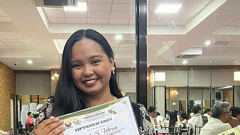 The DA recognized Nicole Viloria as a provincial awardee of the Young Farmers Challenge 2025 for her “GoSAKA: Solution for Agriculture, Knowledge and Access” that helps address challenges in the agriculture sector, particularly in farm management and market access.