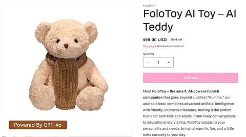 KUMMA bear by FoloToy, powered by Artificial Intelligence (AI).