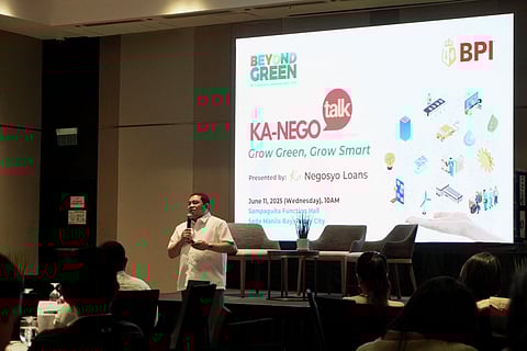 OCOC Ocliasa, head of Business Banking at BPI, engages with entrepreneurs at the Ka-Nego Talk event in Parañaque City.