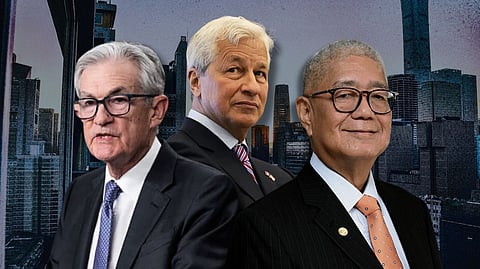 Jamie Dimon, Jerome Powell, Eli Remolona