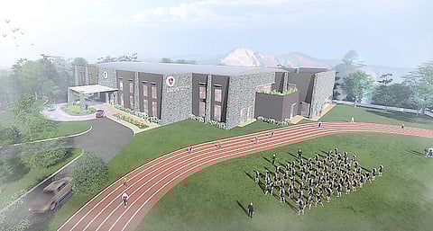 ARCHITECT’s rendering of the Henry Sy Sr. Hall at the Philippine Military Academy, Fort Del Pilar.