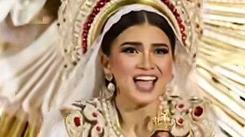 STEFANIE Przewodnik of Asturias wins the Sinulog Festival Queen 2026 title during the coronation night at the Cebu City Sports Center.