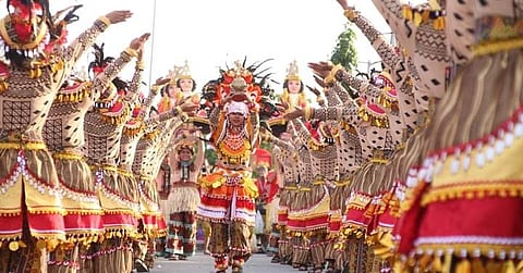 THE annual, colorful Sinulog Festival honoring the Santo Niño.