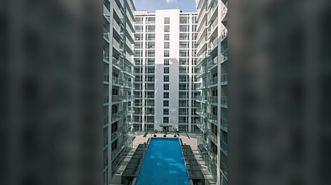 The pool welcomes guests seeking a balance between activity and relaxation.