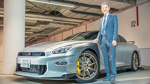 HIROSHI Tamura poses with the GT-R that he guided from concept to production.