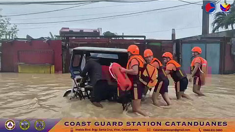 The Deployable Response Groups (DRGs) of Coast Guard Station Catanduanes, Coast Guard Sub-Stations, Mobile Teams and OPCON Units continue to respond to victims affected by the Tropical Storm Ada as Tropical Cyclone Wind Signal No. 2 is raised in Catanduanes.
