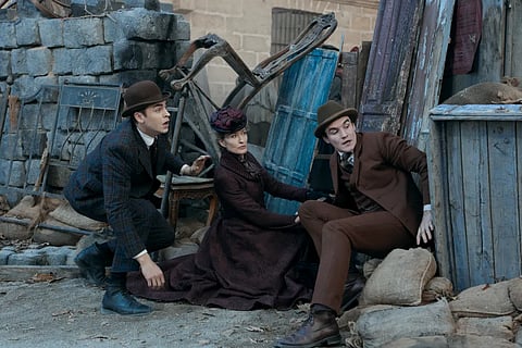 THE cast of 'Young Sherlock.'