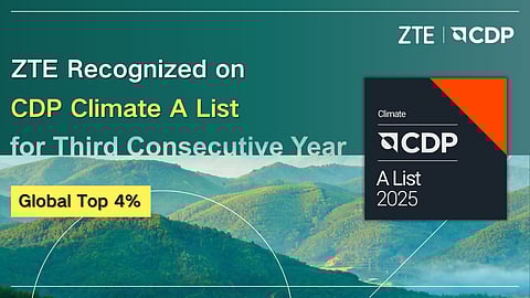 ZTE earns CDP Climate A List spot for third straight year