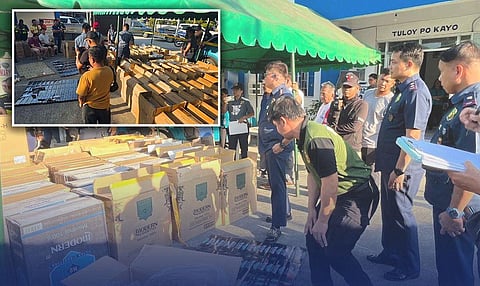 ILLEGAL cigarettes worth over P8 million seized in Labrador checkpoint operation.