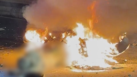 Teen rider killed as motorcycle hits parked SUV, catches fire in Laoag