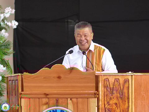 Mountain Province Governor Bonifacio Lacwasan Jr. during his State of the Nation Address on January 26, 2026 urged his province mates for continued and tighter unity to achieve his administration's goal for the betterment for the further progress of the province. | Aldwin Quitasol. Photo Courtesy of Mountain Province PIO