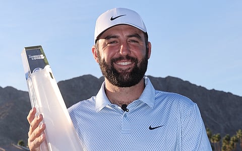 SCOTTIE Scheffler lifts his 20th PGA Tour title after winning the American Express tournament in La Quinta, California.