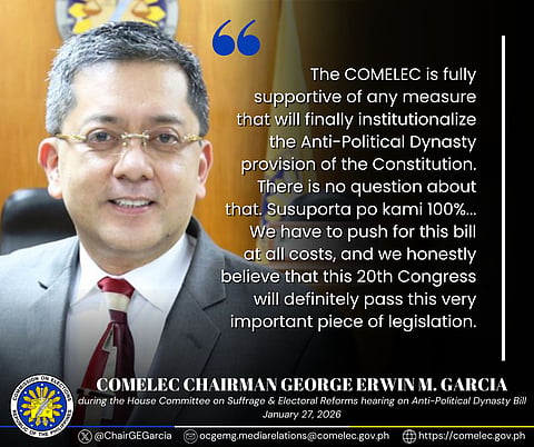 Comelec CHAIRMAN Erwin Garcia