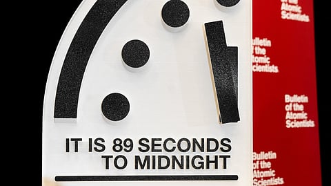 THE ‘Doomsday Clock’ setting on 28 January 2025.