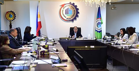 PEZA director general Tereso Panga leads the PEZA Board Meeting.