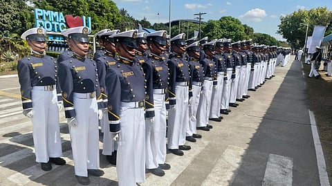 PMMA midshipmen at the parade ground.