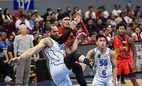 JUNE Mar Fajardo and San Miguel Beermen fail to contain the aggressiveness of Kelly Williams and the TNT Tropang 5G in Game 4 of their PBA Philippine Cup best-of-seven finals series late Wednesday.