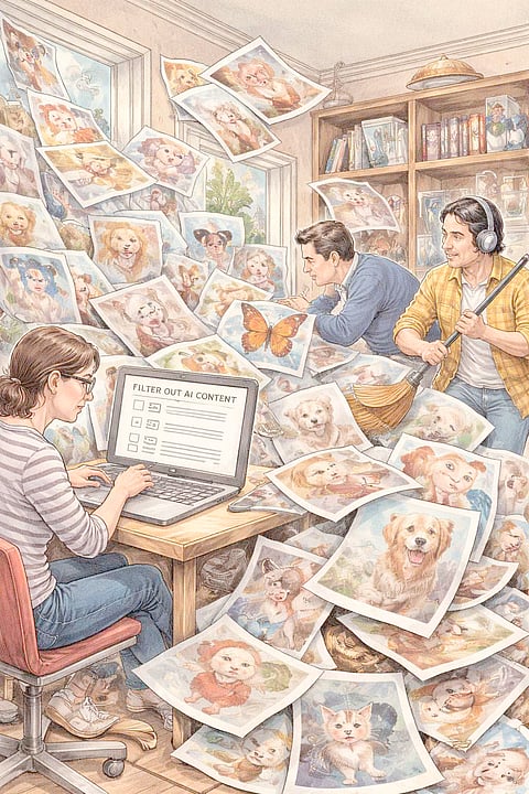 ONLINE platforms are moving against an avalanche of AI-generated videos and photos.