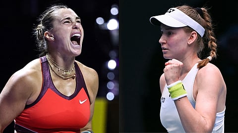 LEFT Photo: ARYNA Sabalenka vows to display her prowess when she battles Elena Rybakina in the final of the women’s singles event of the Australian Open.
RIGHT Photo: ELENA Rybakina will refuse to back down to world No. 1 Aryna Sabalenka when they clash in the final of the women’s singles event of the Australian Open.