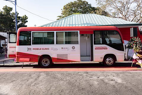 MOBILE clinic unit stands ready during the HEAL Mobile Clinic launch in Ternate, Cavite.