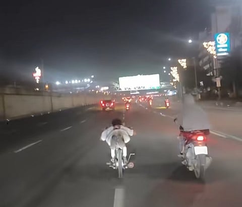 LTO Summons Rider caught on viral video doing "Superman Stunt" while not wearing proper helmet and foot wear. The respondent's license were temporarily suspended while investigation is ongoing.