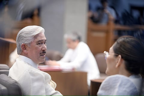 Senate President Tito Sotto appears unfazed during a Monday's session (2 February 2026) despite talks of alleged looming coup to oust him.